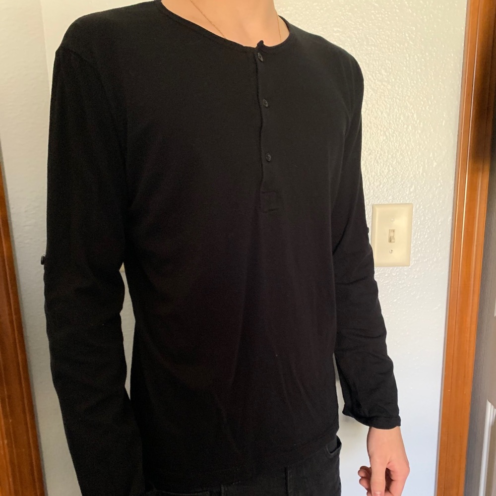 H&M Button Up Black Shirt